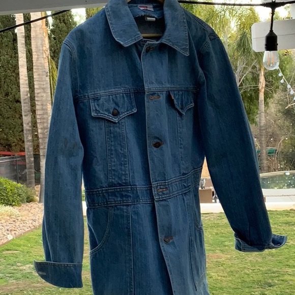 1970's Men's Original Orange Tag Blue Denim Levis Chore Jacket - Picture 7 of 9